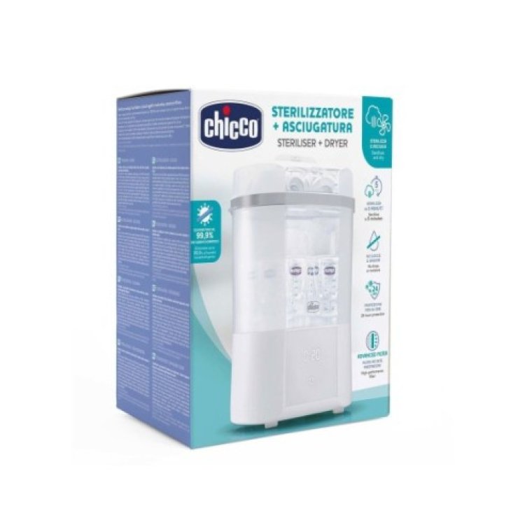 Chicco Sterilizzatore con Asciugatura Elimina 99.9% dei Germi