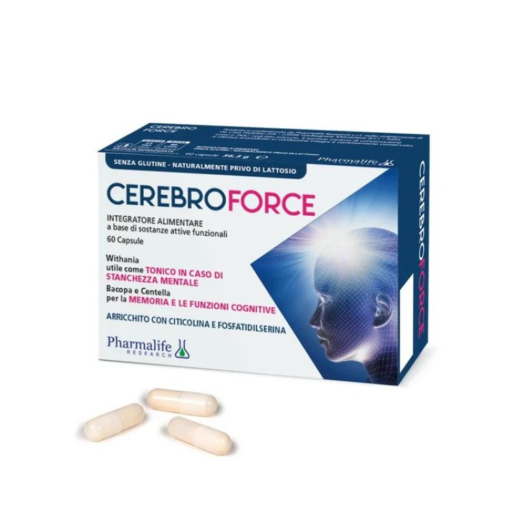 Pharmalife Research Cerebroforce Integratore per Stanchezza e Memoria 60 Capsule