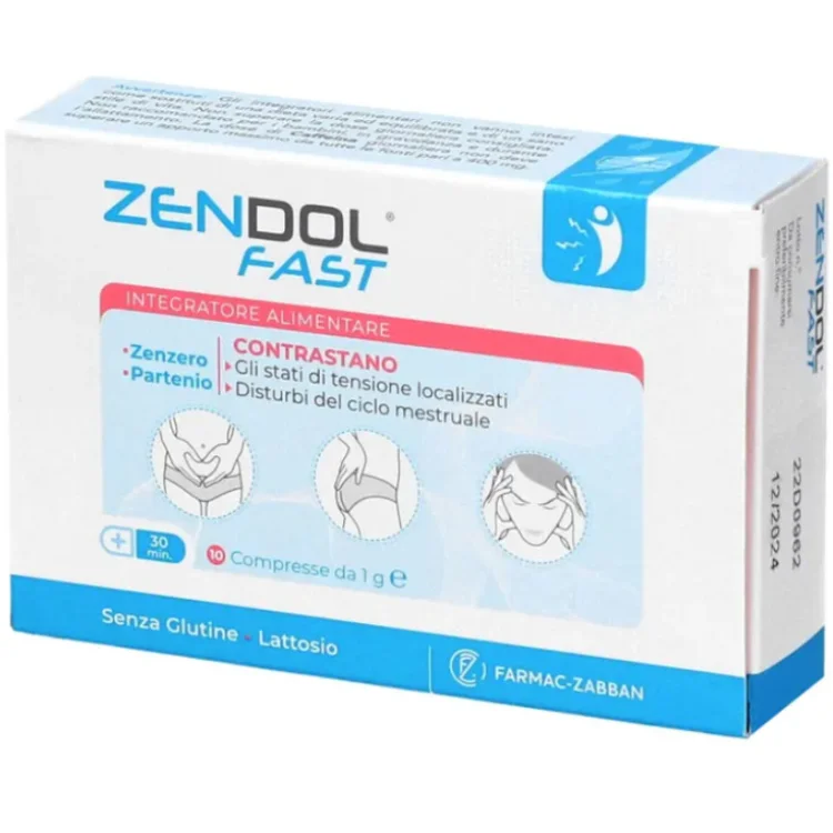 Meds Zendol Fast Integratore Alimentare per Ciclo Mestruale 10 Compresse