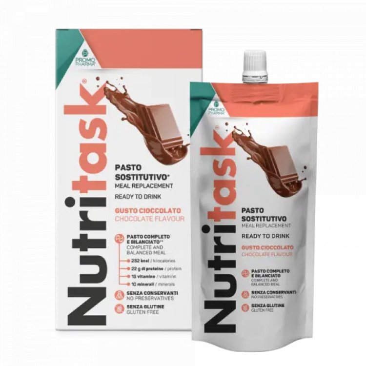 Promopharma Nutritask Pasto Sostitutivo Cioccolato Senza Glutine 2x220g