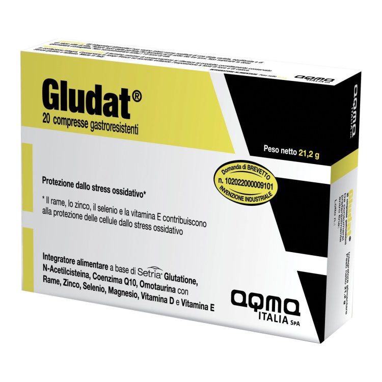 Aqma Gludat Integratore Alimentare per Stress Ossidativo, 20 Compresse