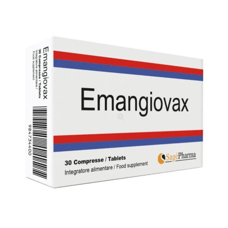 Sage Pharma Emangiovax Integratore Alimentare Benessere Vascolare 30 Compresse Sage Pharma Emangiovax Integratore Alimentare Benessere Vascolare 30 Compresse