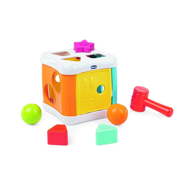 Chicco Cubo Incastra e Martella 2 in 1 Giocattolo Educativo