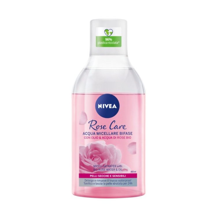 Nivea Acqua Micellare Bifase con Olio di Rose Bio per Pelli Sensibili 400ml