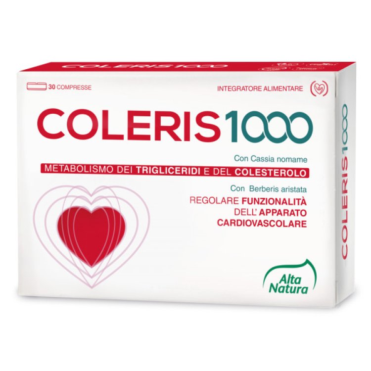 Alta Natura Coleris1000 Integratore per Colesterolo Naturale 30 Compresse