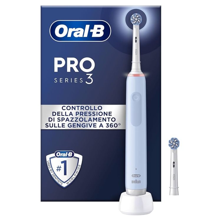 Oral-B Pro Series 3 Blu Spazzolino Elettrico Ricaricabile con 2 Testine