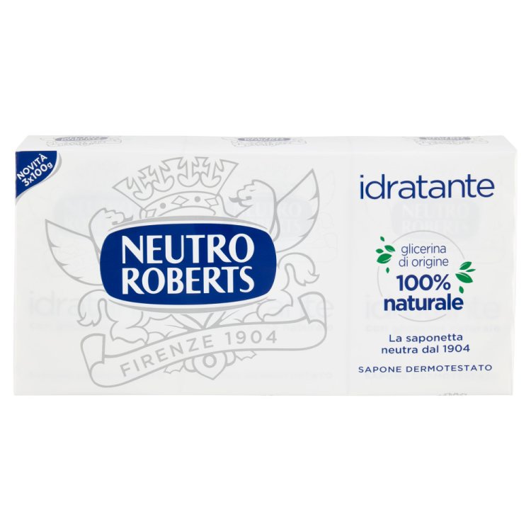 Neutro Roberts Saponetta Idratante Neutra Detergente Mani e Corpo 3 x 100 g