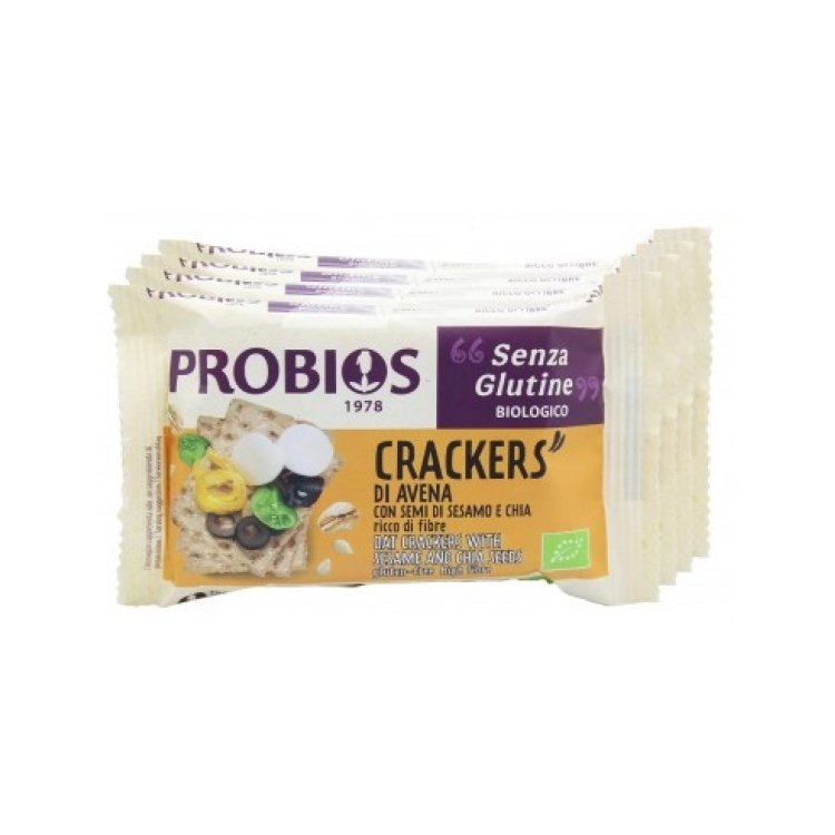 Probios Panito Crackers di Avena con Semi di Sesamo e Chia Biologici Senza Glutine 140g Probios Panito Crackers di Avena con Semi di Sesamo e Chia Biologici Senza Glutine 140g