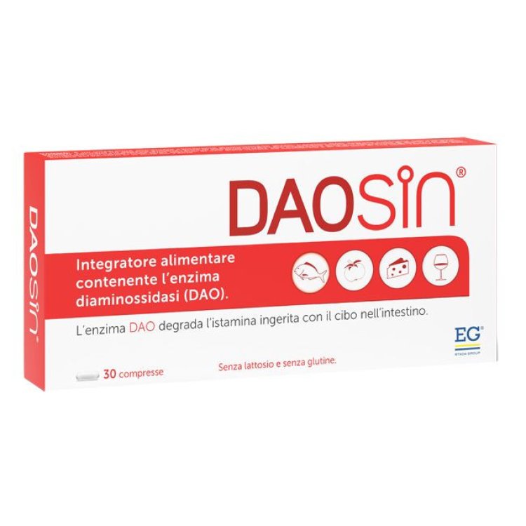 Daosin Integratore Alimentare Enzimatico per Intolleranza Istamina, 30 Compresse