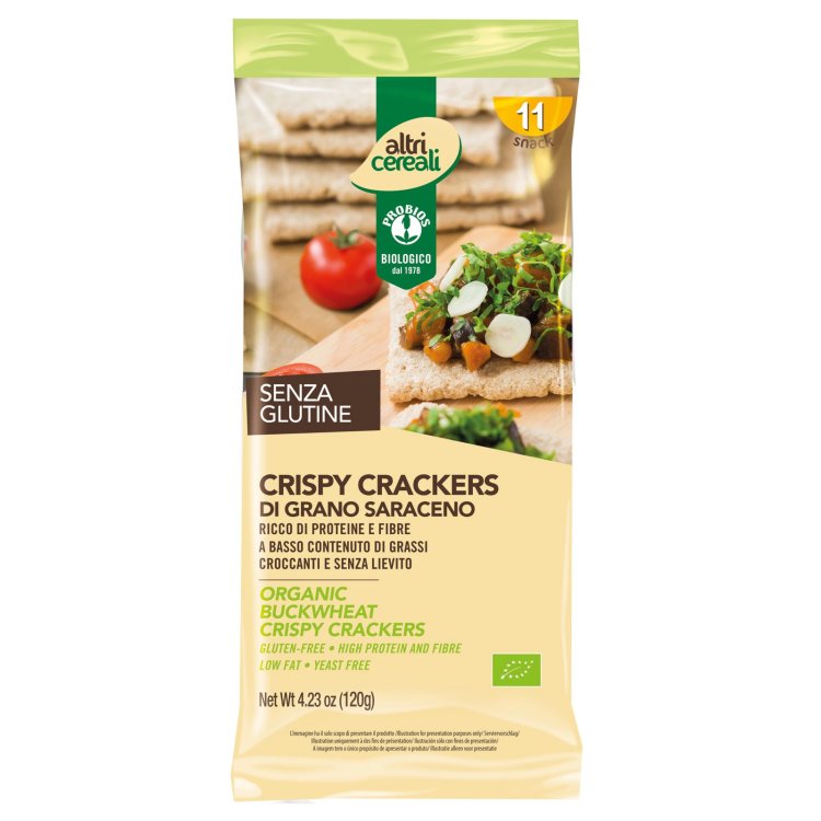 Probios Crispy Crackers di Grano Saraceno Senza Glutine 120g