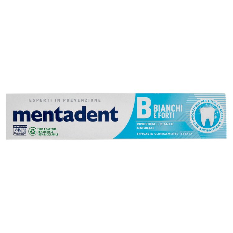 Mentadent B Bianchi e Forti Dentifricio per Denti pi&ugrave; Bianchi 75ml