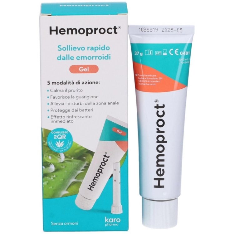 Karo Pharma Hemoproct Gel per Emorroidi Sollievo Rapido 37g