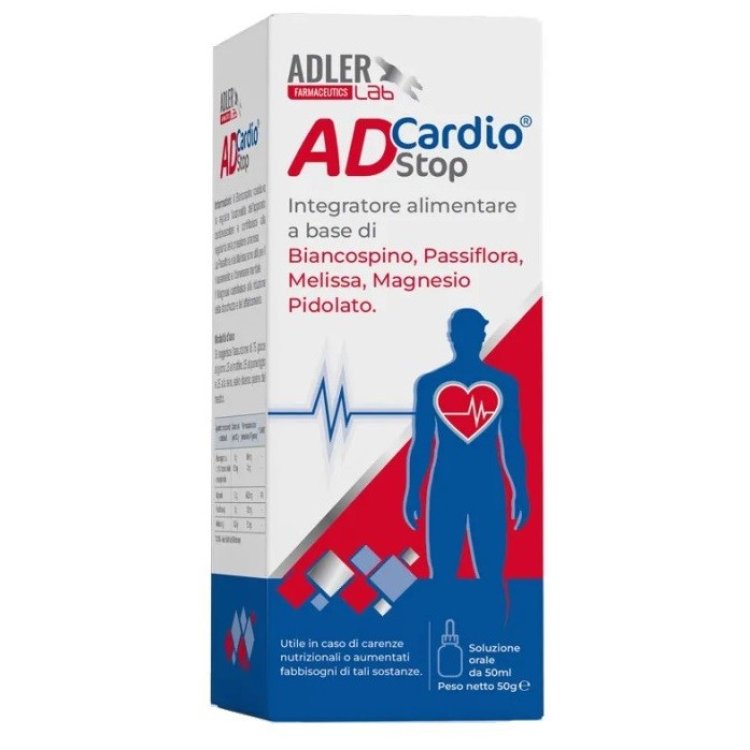 Adler Lab ADCardio Stop Integratore per Funzionalità Cardiovascolare 50ml Adler Lab ADCardio Stop Integratore per Funzionalità Cardiovascolare 50ml
