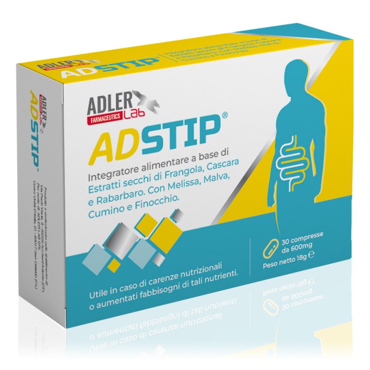 Adler Lab Adstip Integratore per Transito Intestinale 20 Compresse