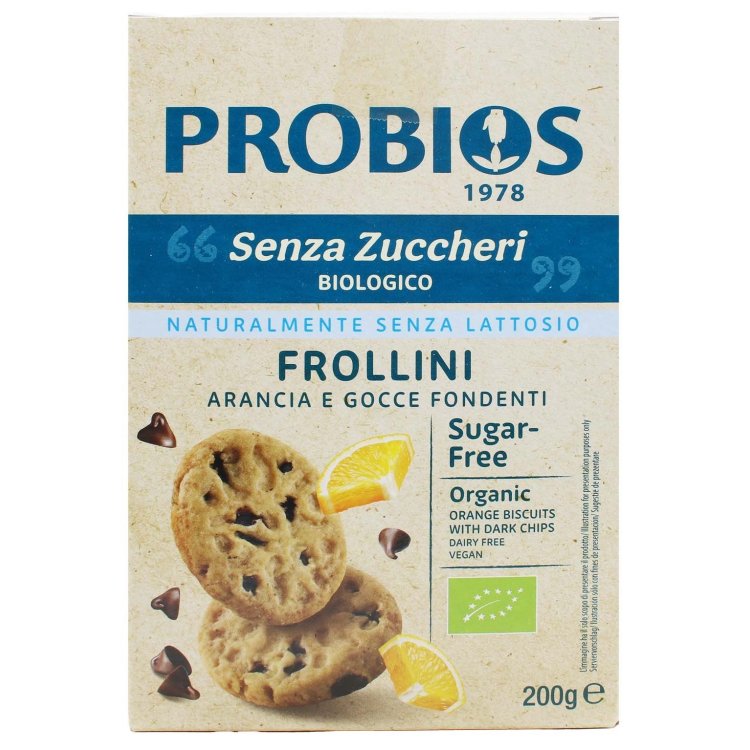 Probios Frollini Arancia e Gocce Cioccolato Senza Zuccheri 200g