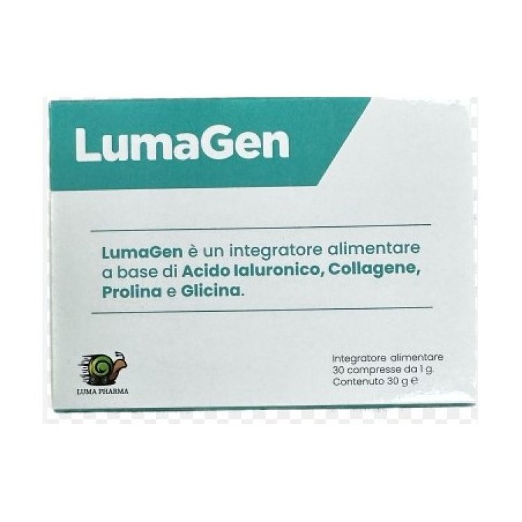 Luma Pharma LumaGen Integratore Alimentare per Pelle con Acido Ialuronico, 30 Compresse