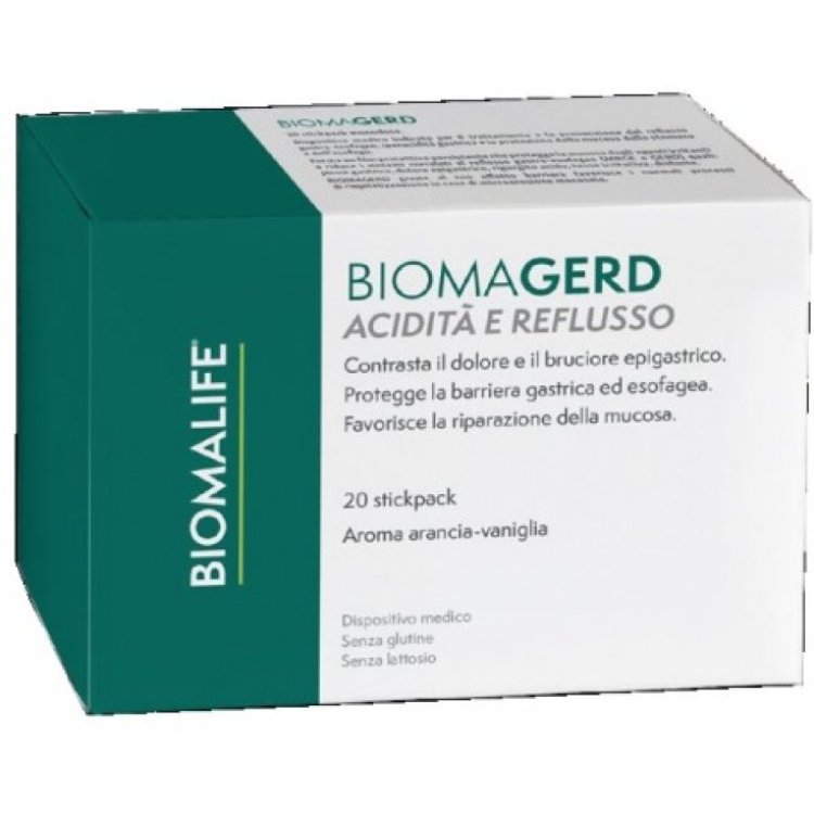 Biomalife Biomagerd Reflusso Gastroesofageo e Acidit&agrave;  Integratore 20 Stickpack
