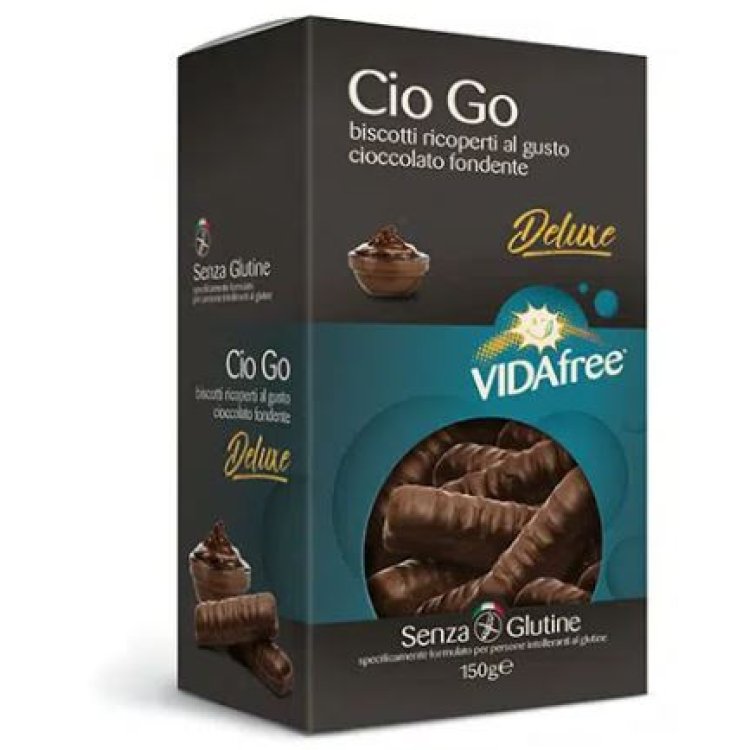 Vidafree Cio Go Biscotti Ricoperti Senza Glutine Cioccolato Fondente 150g
