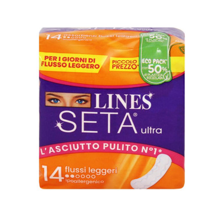 Lines Seta Ultra Assorbenti per Flusso Leggero 14 Pezzi