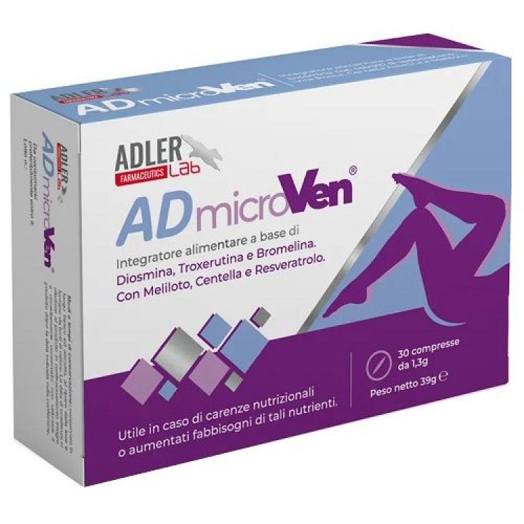 Adler Lab AdmicroVen Integratore per Circolazione e Microcircolo 30 Compresse Adler Lab AdmicroVen Integratore per Circolazione e Microcircolo 30 Compresse