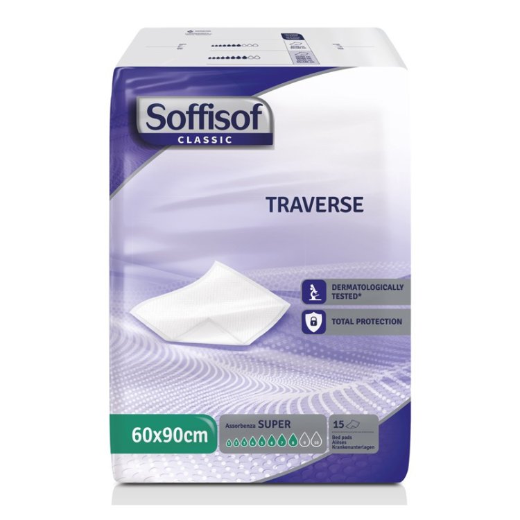 Soffisof Classic Traverse Assorbenti Salvaletto Super 60x90 cm, 15 Pezzi