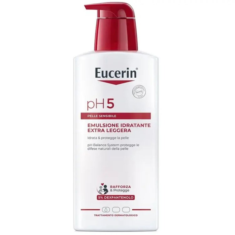 Eucerin pH5 Emulsione Corpo Idratante Extra Leggera per Pelli Secche 400ml Eucerin pH5 Emulsione Corpo Idratante Extra Leggera per Pelli Secche 400ml