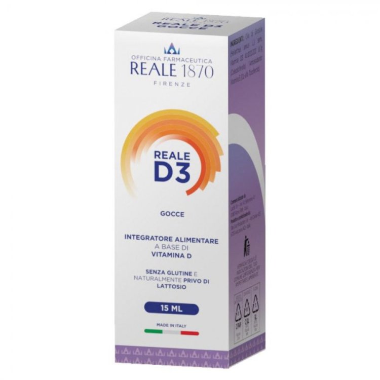 Lodifa Reale D3 Gocce - Integratore Vitamina D per Ossa e Denti - 15ml