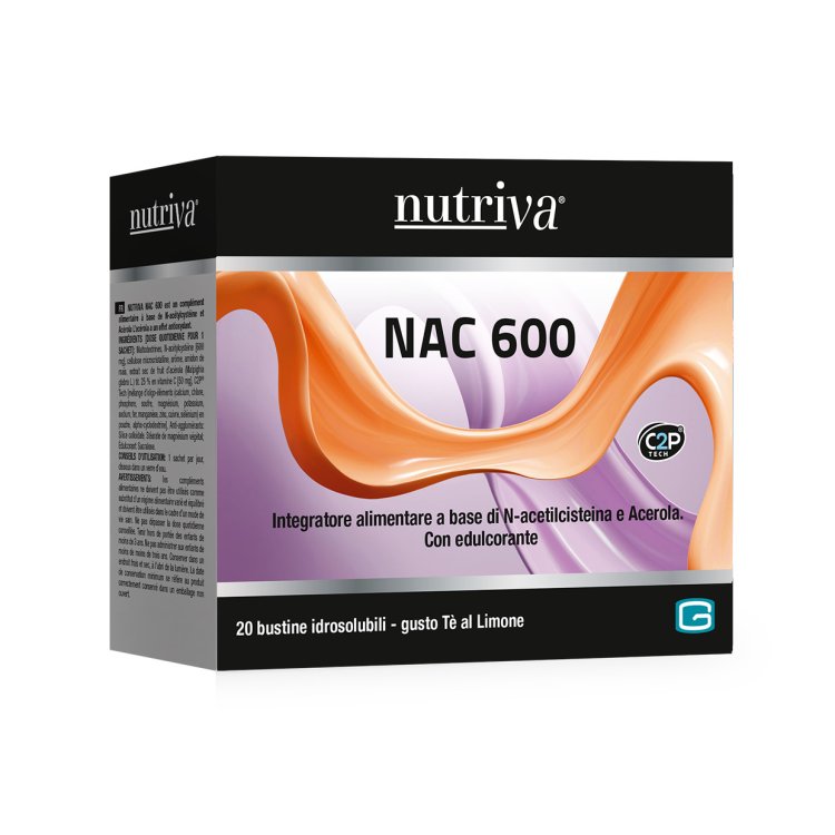 Nutriva NAC 600 Integratore Antiossidante con Acerola in Bustine - 20 Unità Nutriva NAC 600 Integratore Antiossidante con Acerola in Bustine - 20 Unità