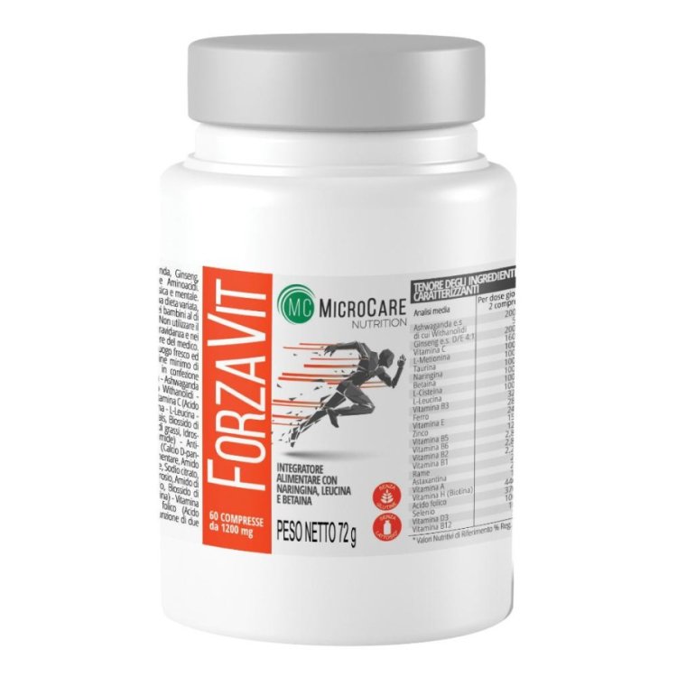 Biocare Forza Vit MicroCare Integratore Alimentare per Prestazioni Muscolari, 60 Compresse