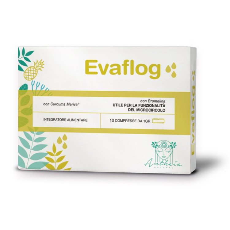Antheia Evaflog Integratore Alimentare a Base di Curcuma e Bromelina 10 Compresse Antheia Evaflog Integratore Alimentare a Base di Curcuma e Bromelina 10 Compresse