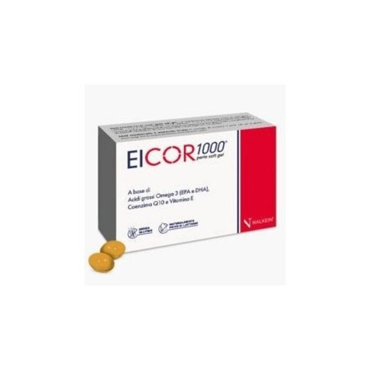 Nalkein Eicor 1000 Integratore Omega 3 Coenzima Q10 Vitamina E 30 Capsule