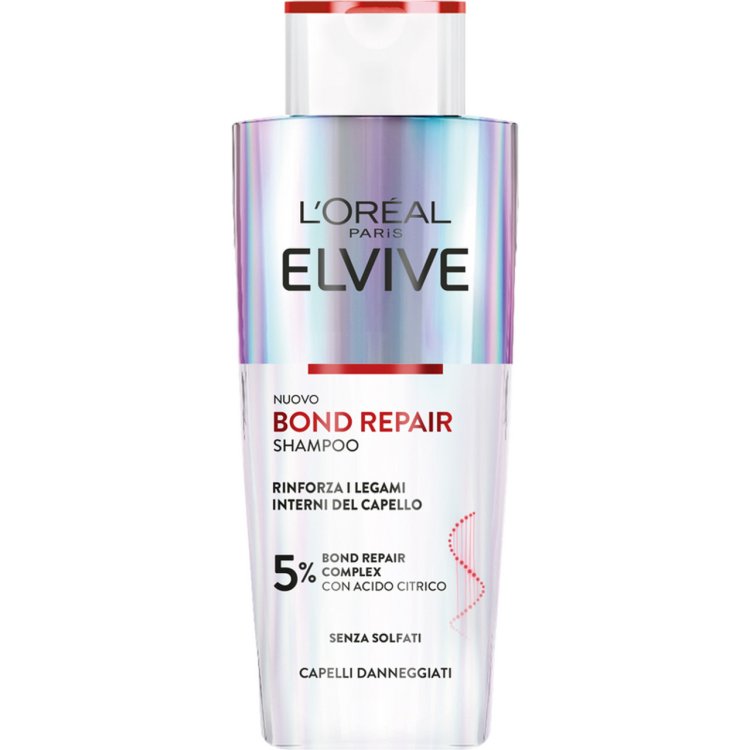 L'Or&eacute;al Paris Elvive Bond Repair Shampoo per Capelli Danneggiati con Acido Citrico, 200 ml