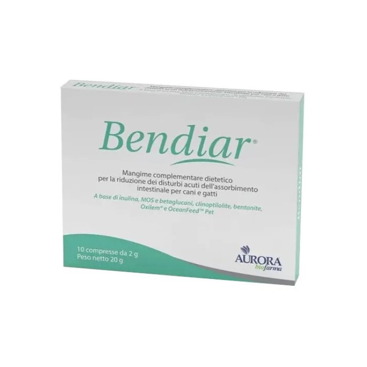 Aurora Biofarma Bendiar Integratore per Diarrea Cani e Gatti - 10 Compresse