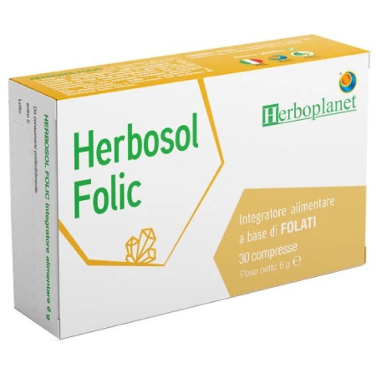Herboplanet Herbosol Folic Integratore Acido Folico Gravidanza 30 Compresse Herboplanet Herbosol Folic Integratore Acido Folico Gravidanza 30 Compresse