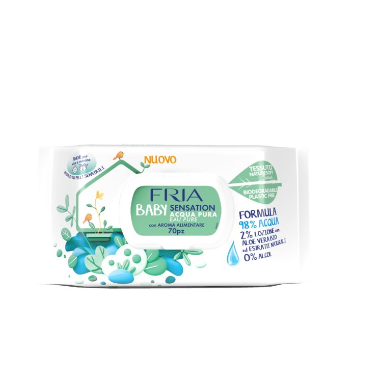 Fria Baby Sensation Acqua Pura Salviette Neonati e Bambini 70 Pezzi Fria Baby Sensation Acqua Pura Salviette Neonati e Bambini 70 Pezzi