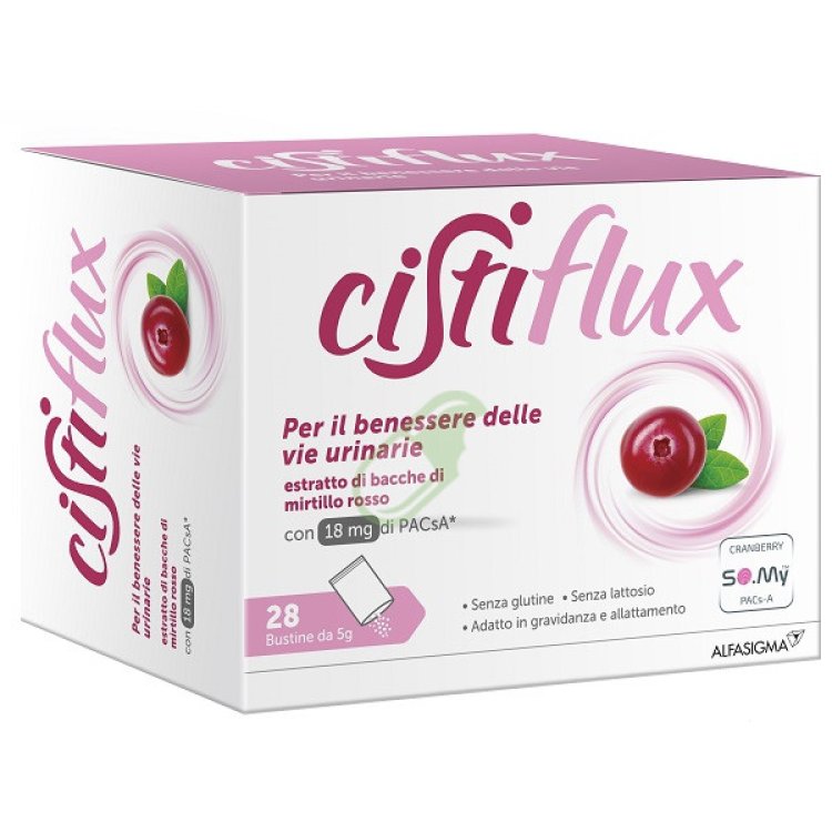 Cistiflux Integratore per Vie Urinarie Mirtillo Rosso Senza Glutine 28 Bustine Cistiflux Integratore per Vie Urinarie Mirtillo Rosso Senza Glutine 28 Bustine