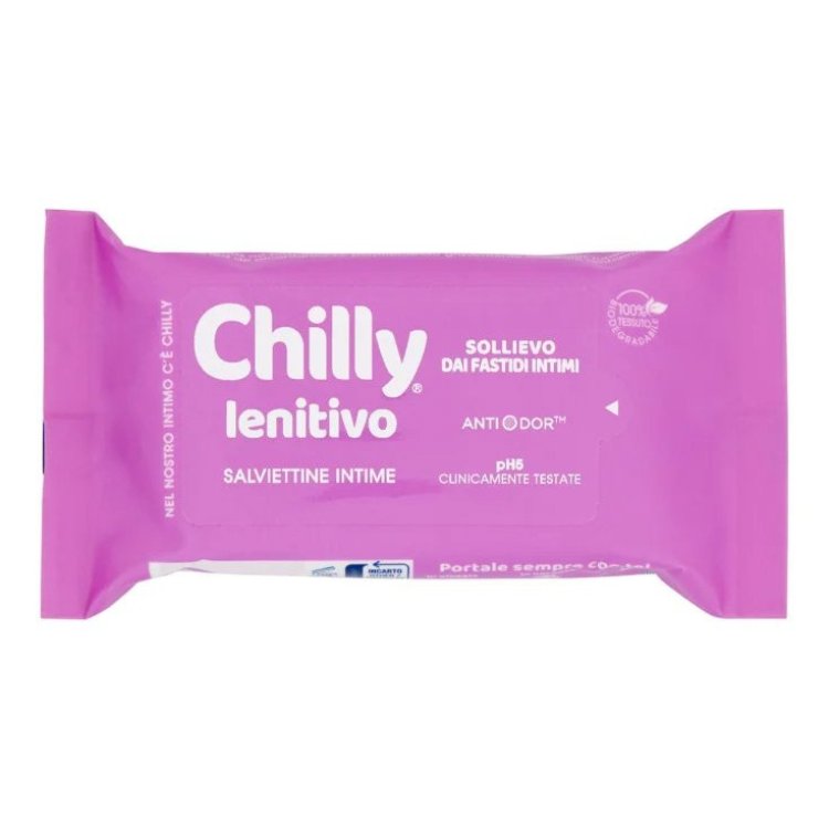 Chilly Salviettine Intime Lenitive per Igiene e Sollievo - 12 Pezzi