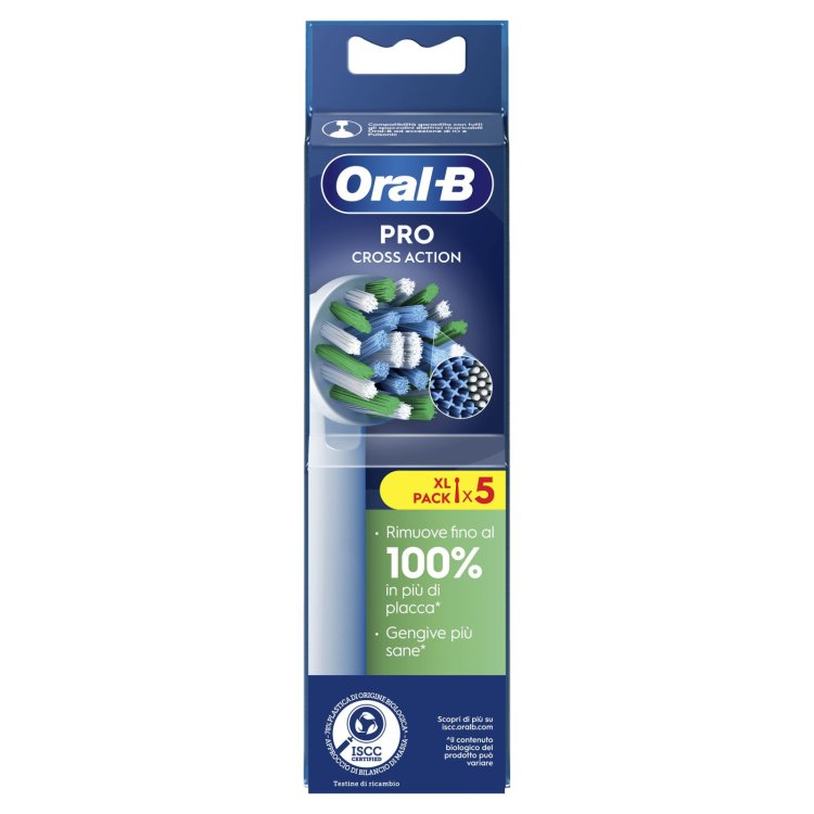 Oral-B CrossAction Testine di Ricambio per Spazzolino Elettrico 5 Pezzi