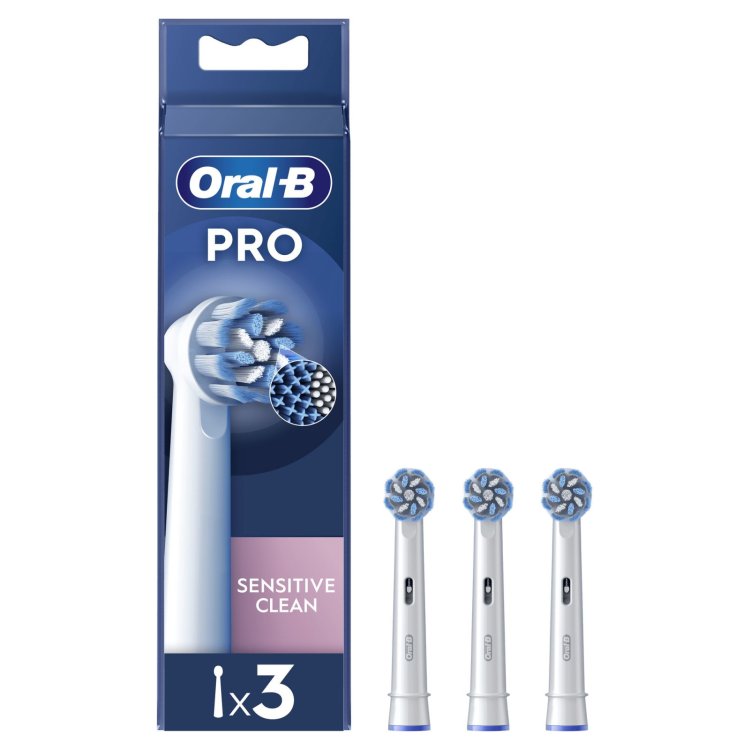 Oral-B Sensitive Clean Testine di Ricambio per Spazzolino Elettrico 3 Pezzi