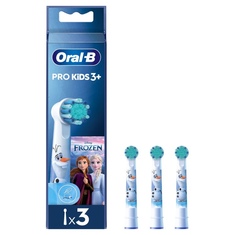 Oral-B Pro Kids Testine Ricambio Spazzolino Elettrico Frozen Extra Morbide 3 Pezzi