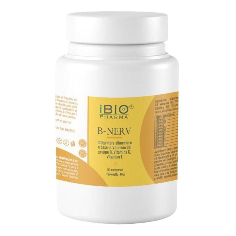Ibiopharma B-Nerv Integratore di Vitamine B, C, E in Compresse, 90 Unit&agrave;