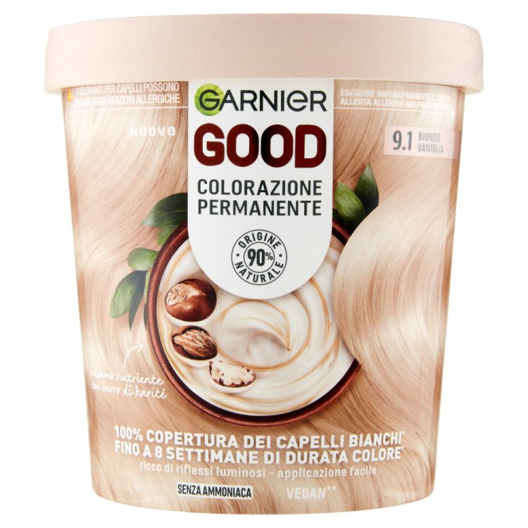Garnier Good 9.1 Biondo Vaniglia Colorazione Permanente Senza Ammoniaca
