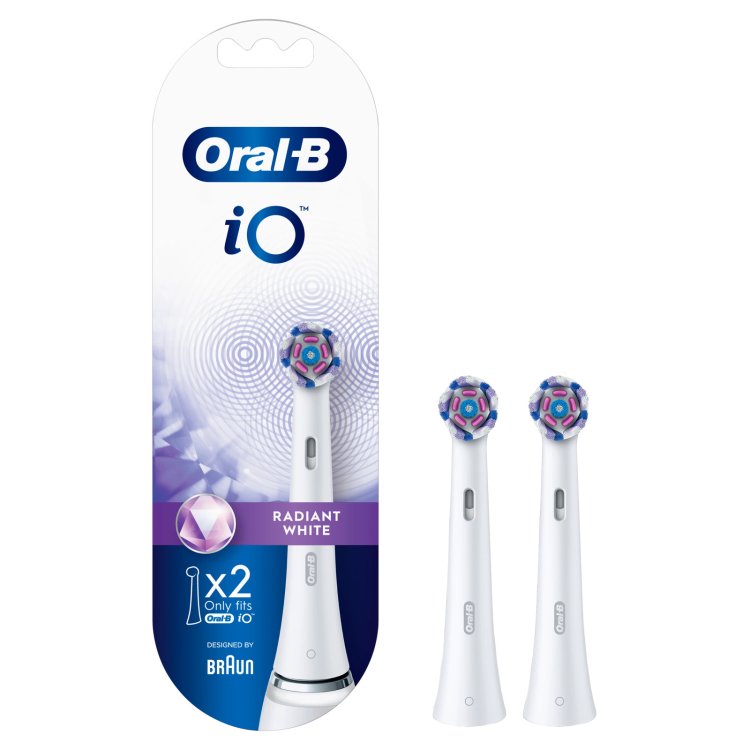 Oral-B iO Radiant White Testine di Ricambio per Spazzolino Elettrico 2 Pezzi