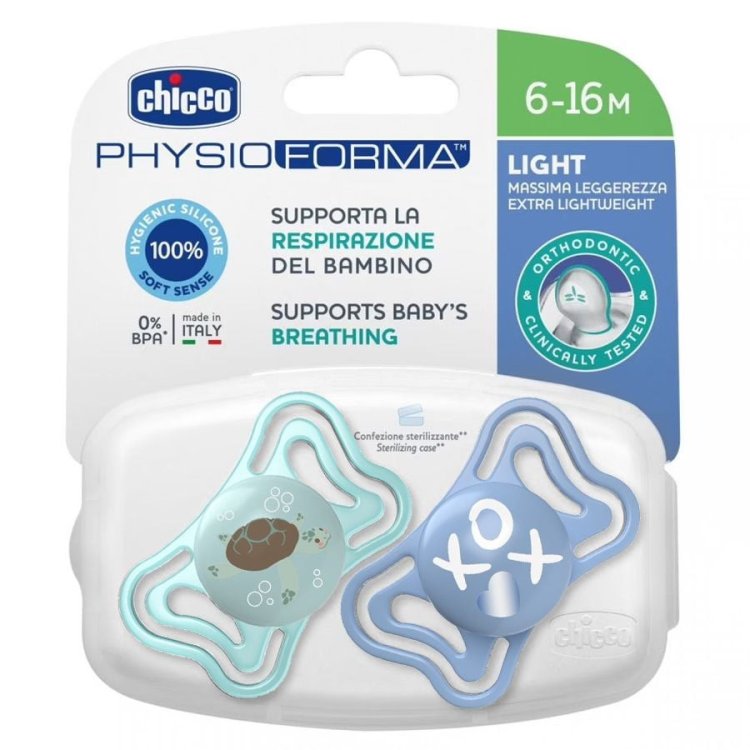 Chicco PhysioForma Light Sunset Colors Succhietto 6-16 Mesi 2 Pezzi