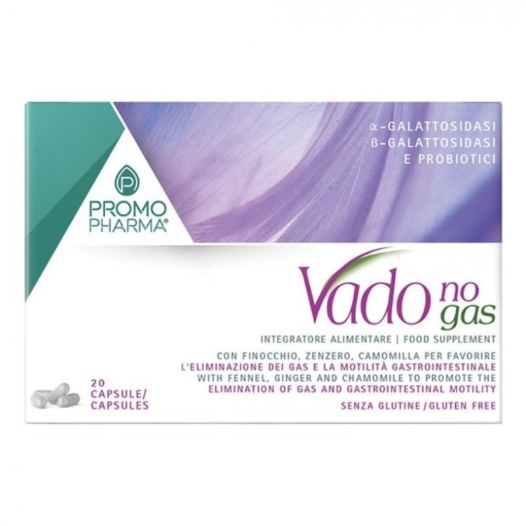 Promopharma Vado No Gas Integratore per Gonfiore e Digestione 20 Capsule