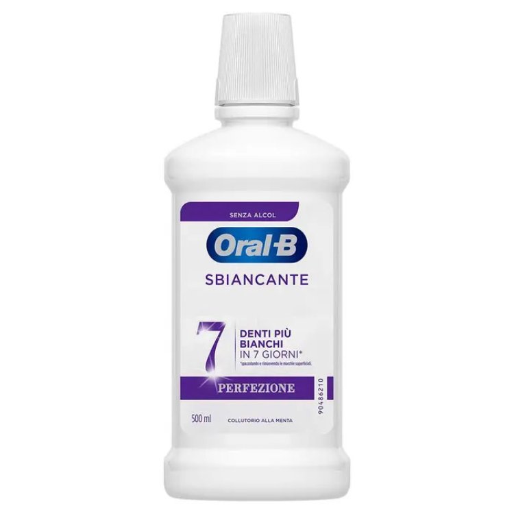 Oral-B 3D White Luxe Perfection Collutorio Sbiancante Menta Senza Alcol 500ml