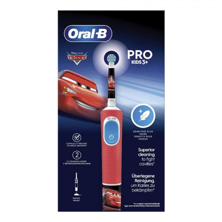 Oral-b Spazzolino Elettrico Bambini Disney Cars 3+ Anni Ricaricabile