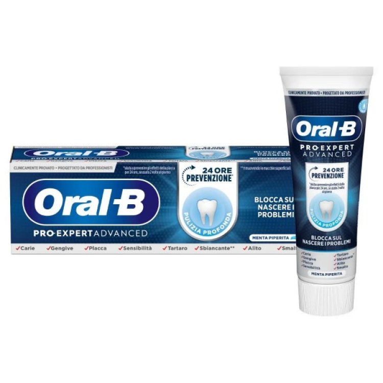 Oral-B Pro-Expert Advanced Dentifricio Pulizia Profonda Menta Protezione Carie 75ml Oral-B Pro-Expert Advanced Dentifricio Pulizia Profonda Menta Protezione Carie 75ml