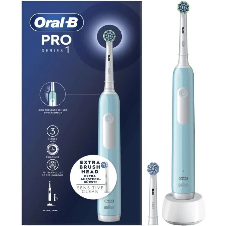 Oral-B Pro Series 1 Blu Spazzolino Elettrico con Sensore Pressione e Timer