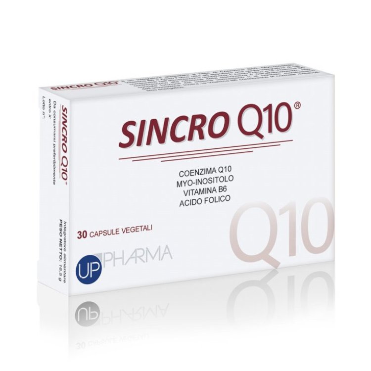 Up Pharma Sincro Q10 Integratore Coenzima, Vitamine e Acido Folico 30 Capsule